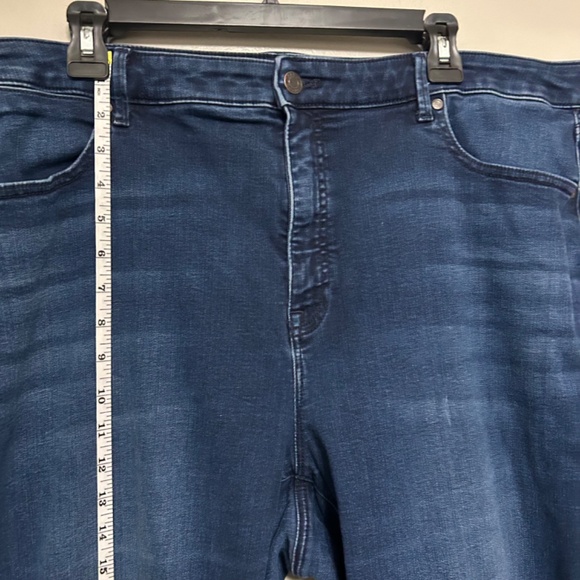 Talbots Womens Jeans 22W Blue Denim Barely Boot Cut Dark Wash Stretch 29" Inseam - Picture 4 of 10